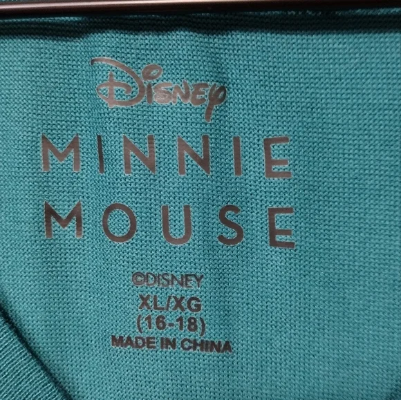 NWT Disney Minnie Mouse Lounge Top Women's XL Green Casual Comfy Holiday - Picture 8 of 9